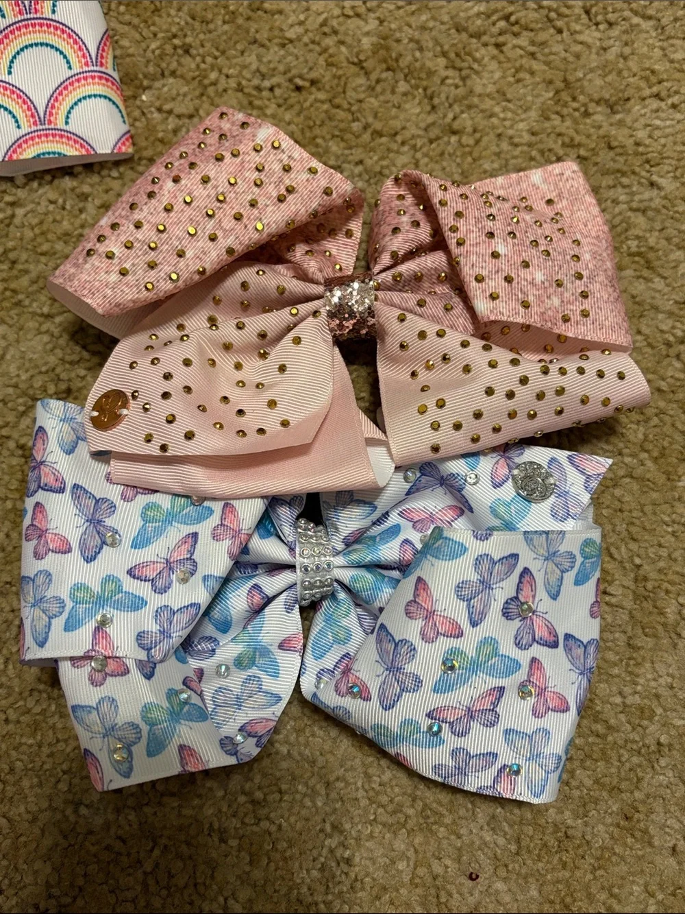 Set of 7 Jojo Bows-Multicolor Sequin & Pattern Hair Bows - Pack of Assorted Styl